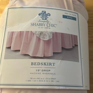 Simply Shabby Chic Pink King Bedskirt